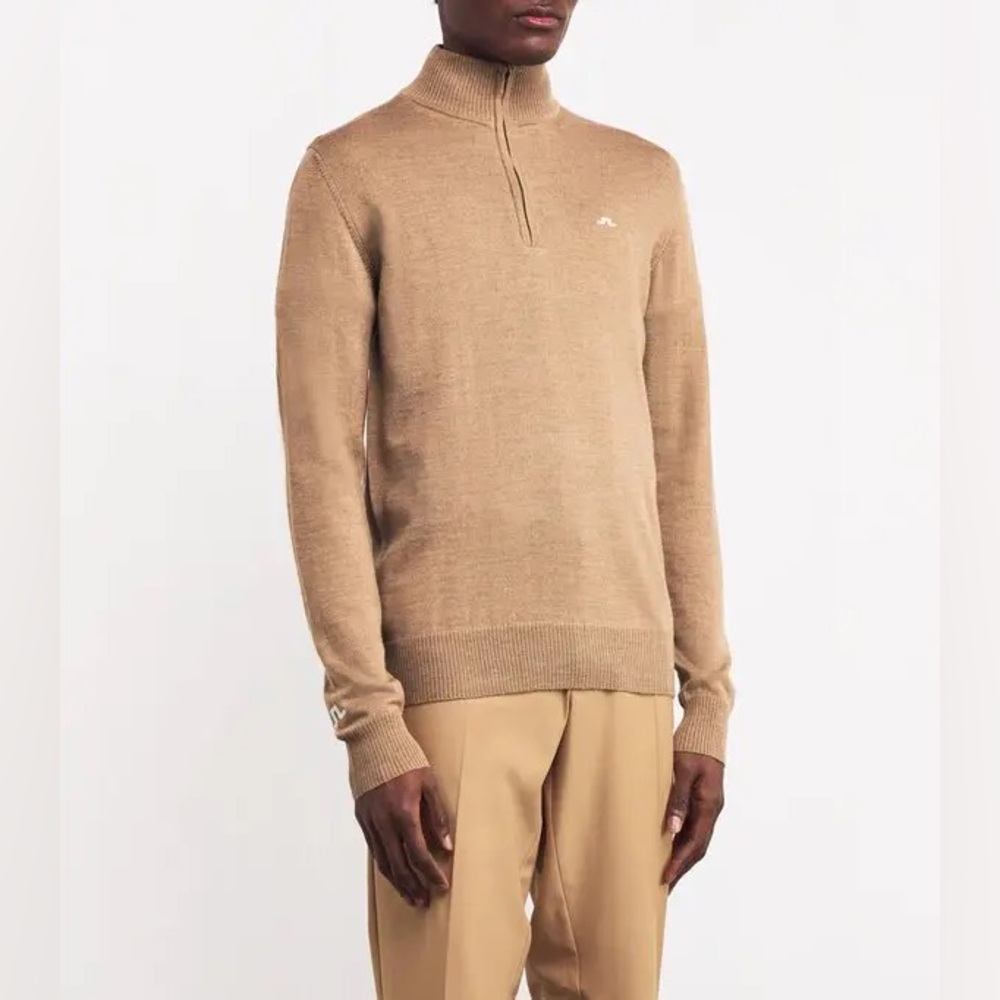 J.Lindeberg Men's Quarter Zip Kian 100% Merino wool Sweater - Picture 3 of 10